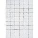 Berber rug 160x230 cm white with black grid.