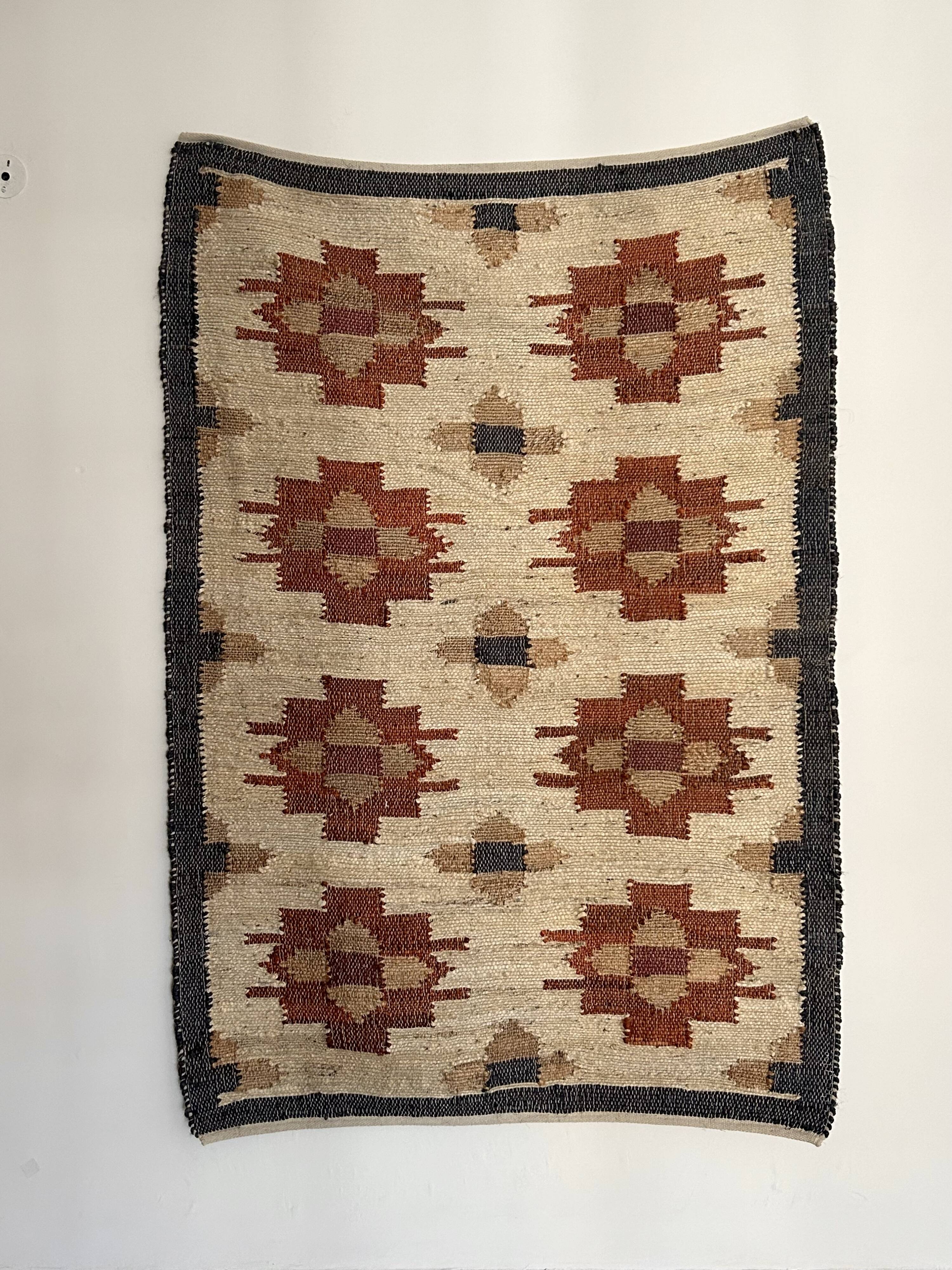tapis kilim feli, jute-coton