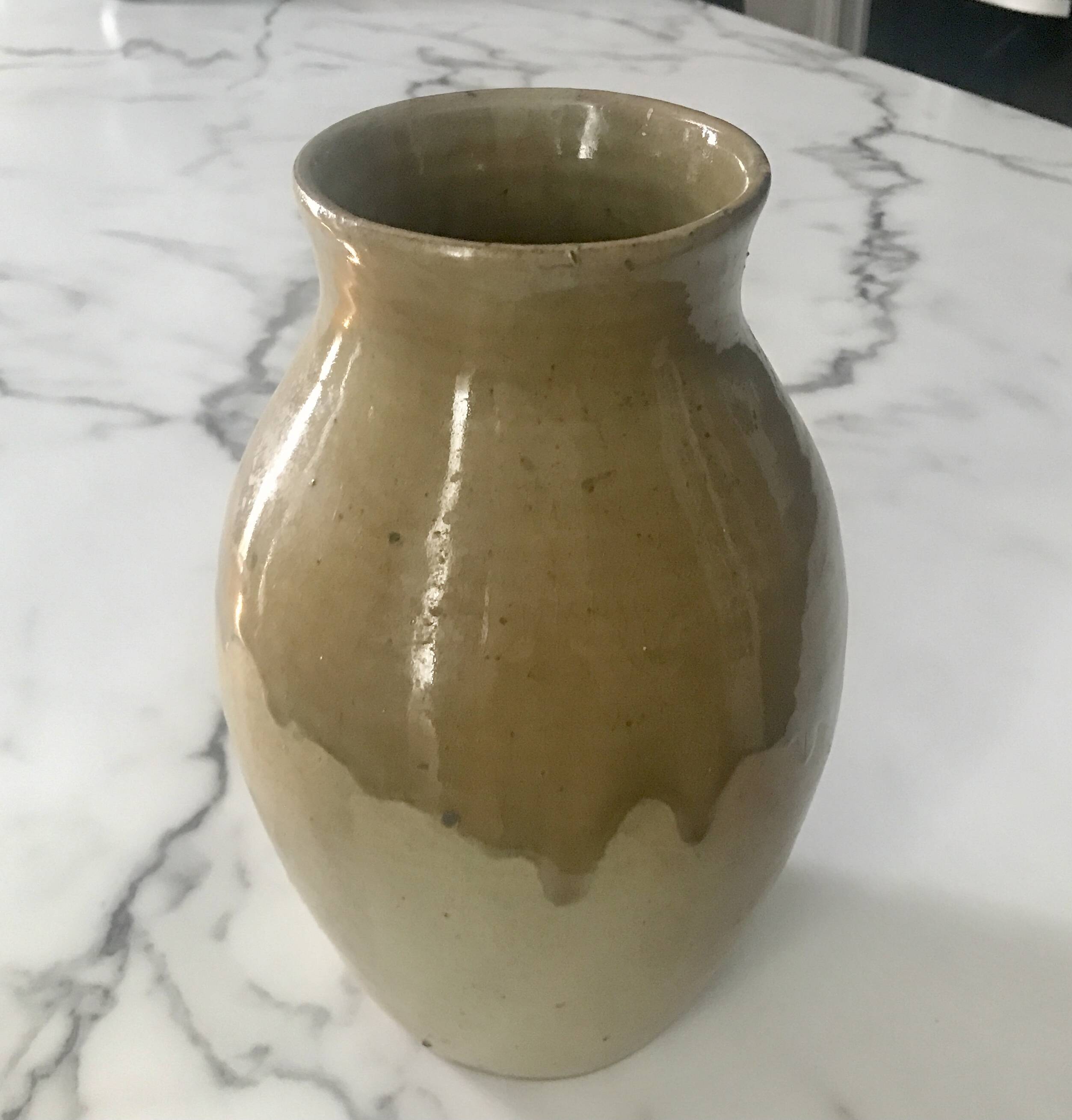 Ancient glazed terracotta vase