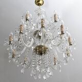 Maria Theresa Mid-Century Modern Italian 15-Light Crystal Chandelier, 1950s