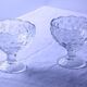 Set of 2 vintage Bohemian crystal ice cream cups