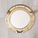 Porthole mirror in gilded brass, marine mirror