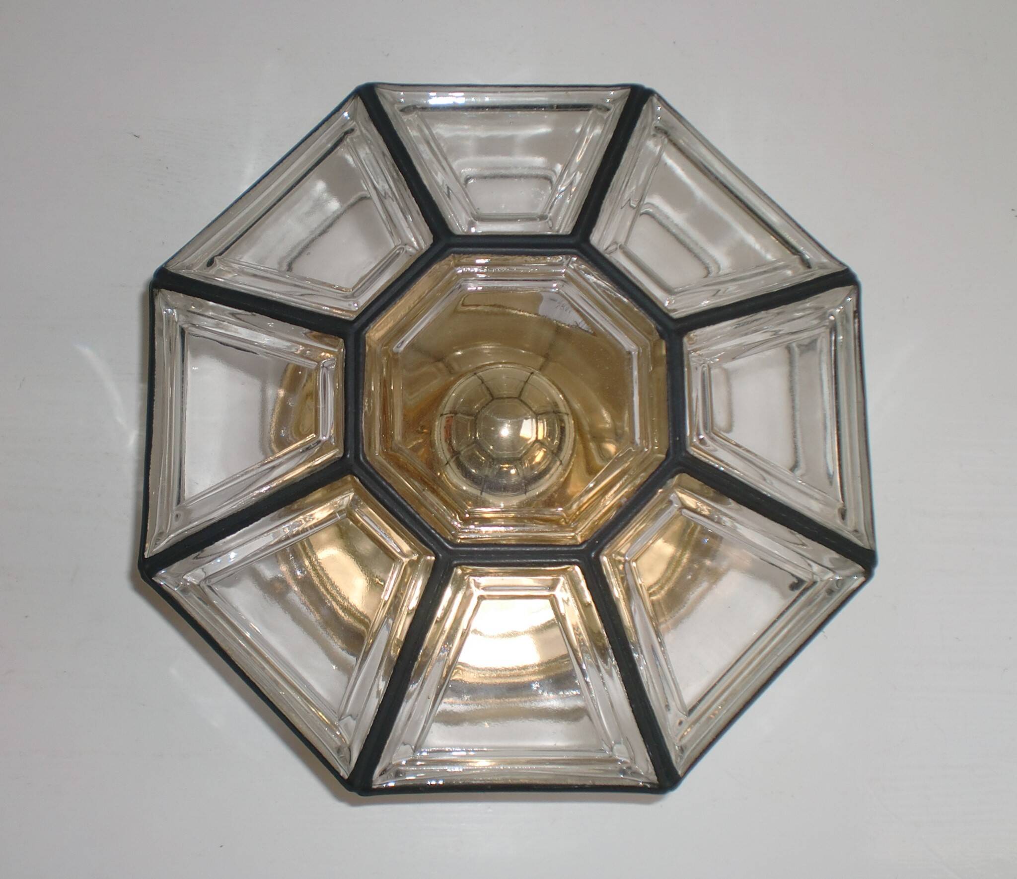 30x17cm glashütte limburg wall ceiling lamp model 2813, geometric shape