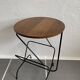 Table volante bois et métal vintage