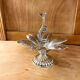 Silver metal caviar or ashtray service, Fleuron, Christofle, 60s