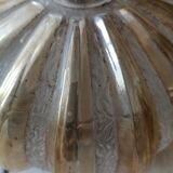 Ceiling lamp iridescent glass ochre gilded 1960
