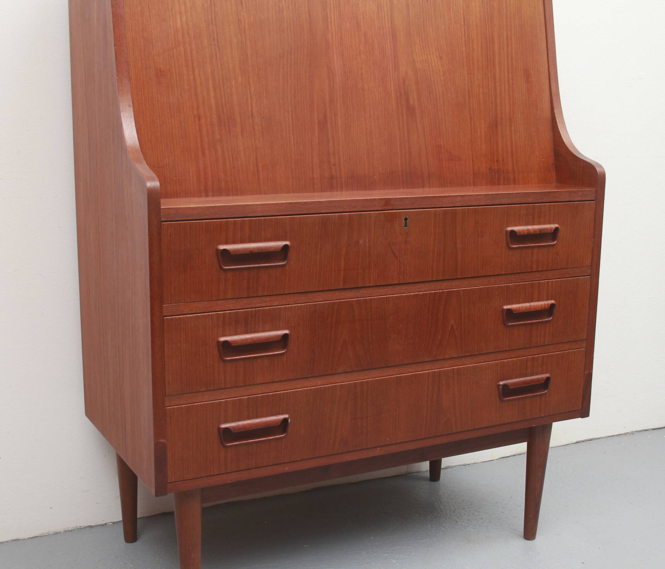 Secrétaire en teck des années 1960, Tibergaard / Gunnar Nielssen