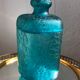 Marcel Franck cotton pot in blue glass 40s
