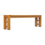 Vintage solid elm bench for Maison Regain