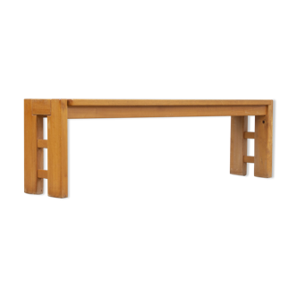 Vintage solid elm bench for Maison Regain