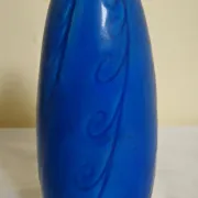 Ceramic vase signed Rosalba – deep Egyptian blue