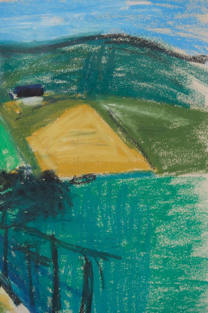 Max Gregor Carlsson,  Modern Swedish Painting, 1950s, Pastel, Framed