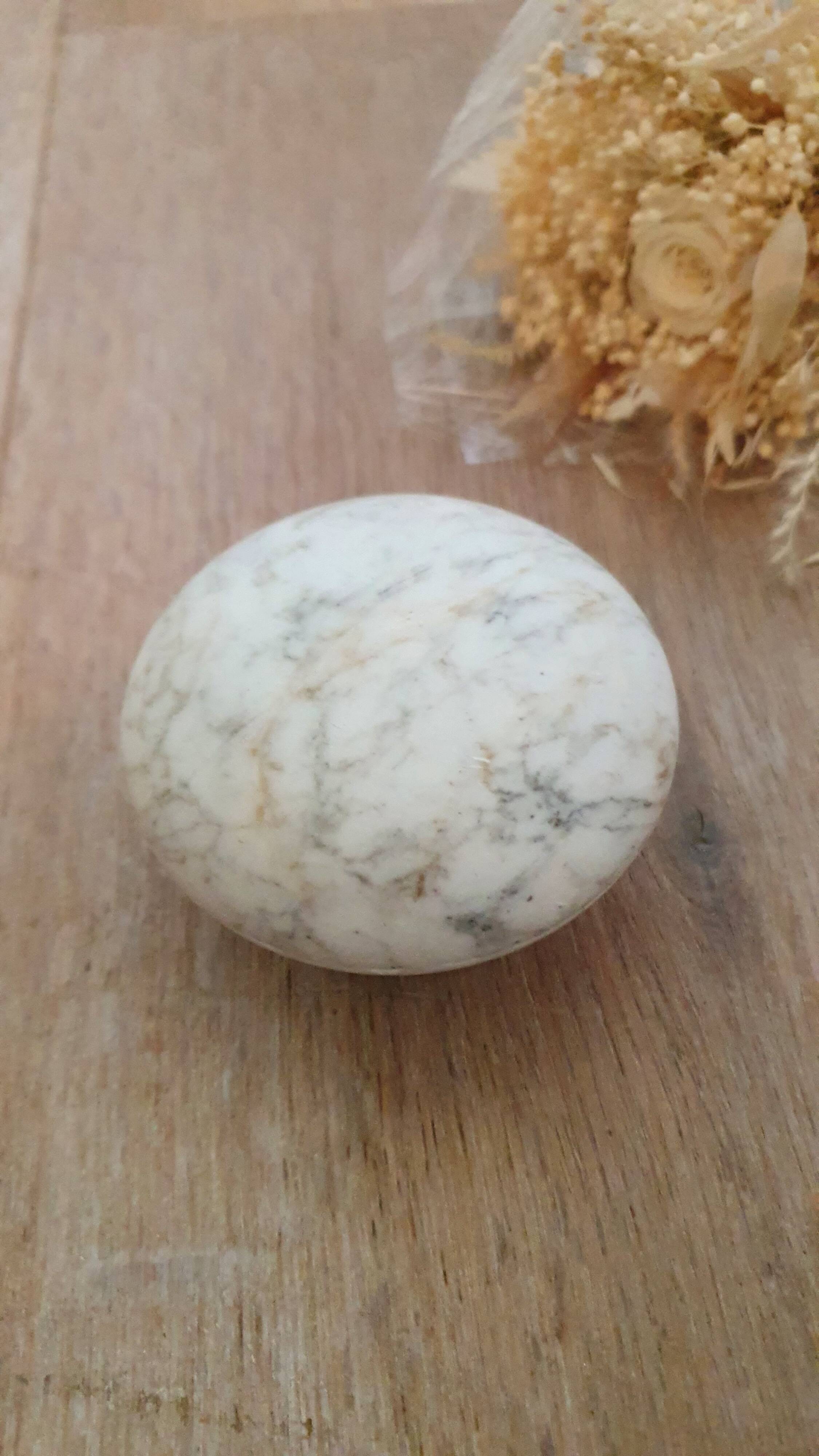 Round art deco marble jewelry box