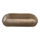 Rounded off-white leather sofa