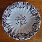 Assiette ancienne en faïence Lisieux décor Vieux Rouen