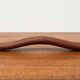 Black enamelled cast iron pot with a teak handle in mid-century style by Timo Sarpaneva for Rosenlew of Finland, 1960s.