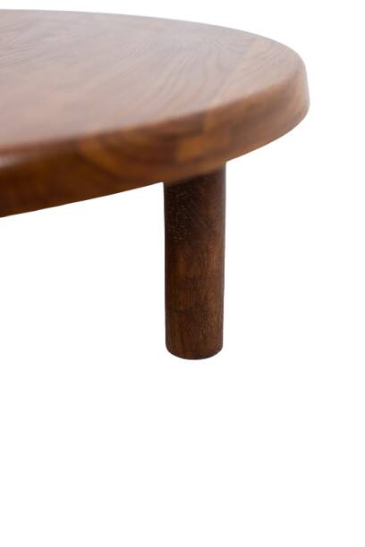 Pierre Chapo. Table basse en orme massif blond. Années 1970.