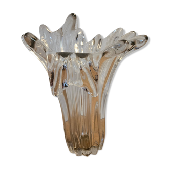Pinched crystal vase