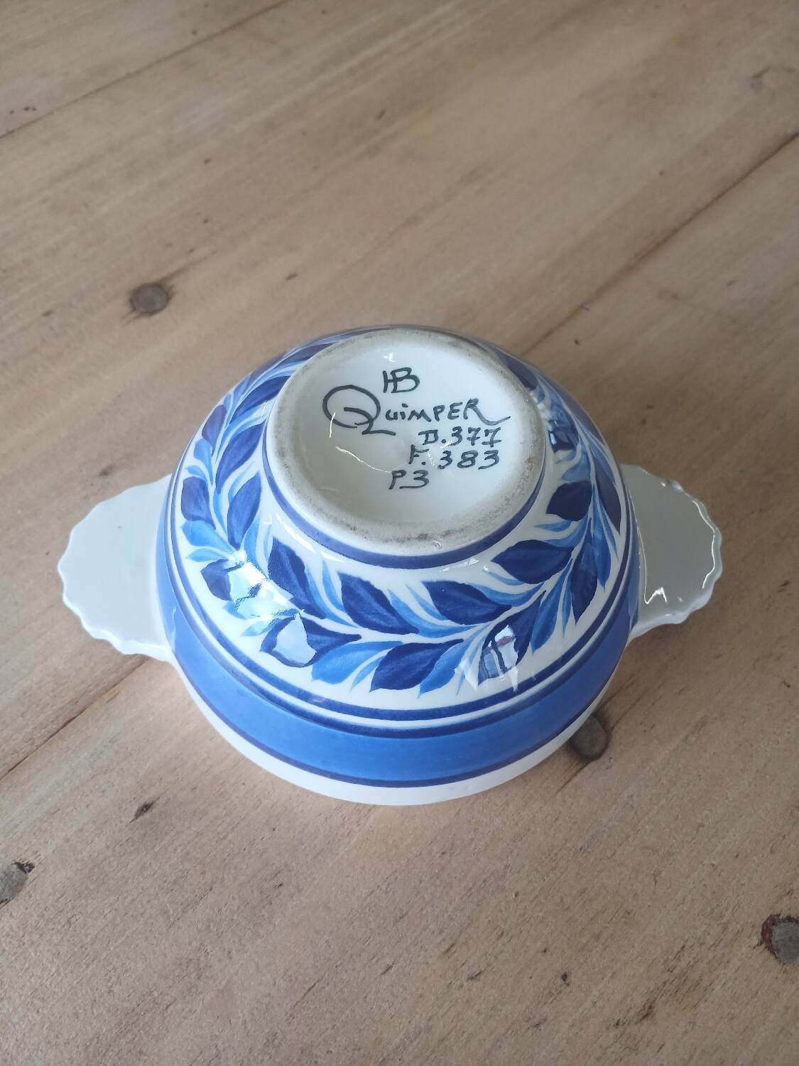 Antique art earthenware ear bowl