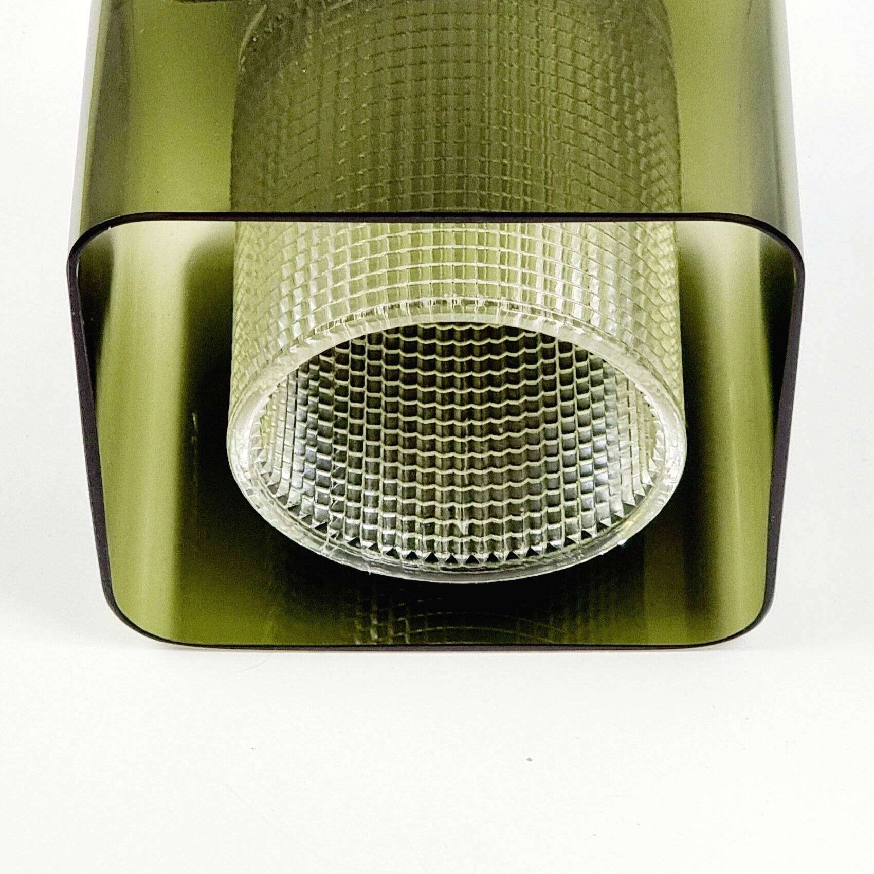 Plafonnier/suspension en verre scandinave du milieu du siècle par Carl Fagerlund pour Orrefors, Suède, années 1960