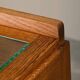 Art Deco Amsterdam School Nightstands oak wood and glass, 1930s Netherlands
