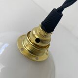 Lot 3 old hanging lamps in vintage opaline 10 cm