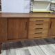 Scandinavian enfilade in teak by Nils Jonsson for Troeds, circa 1960.