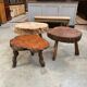 Set de 3 tables basses brutalistes