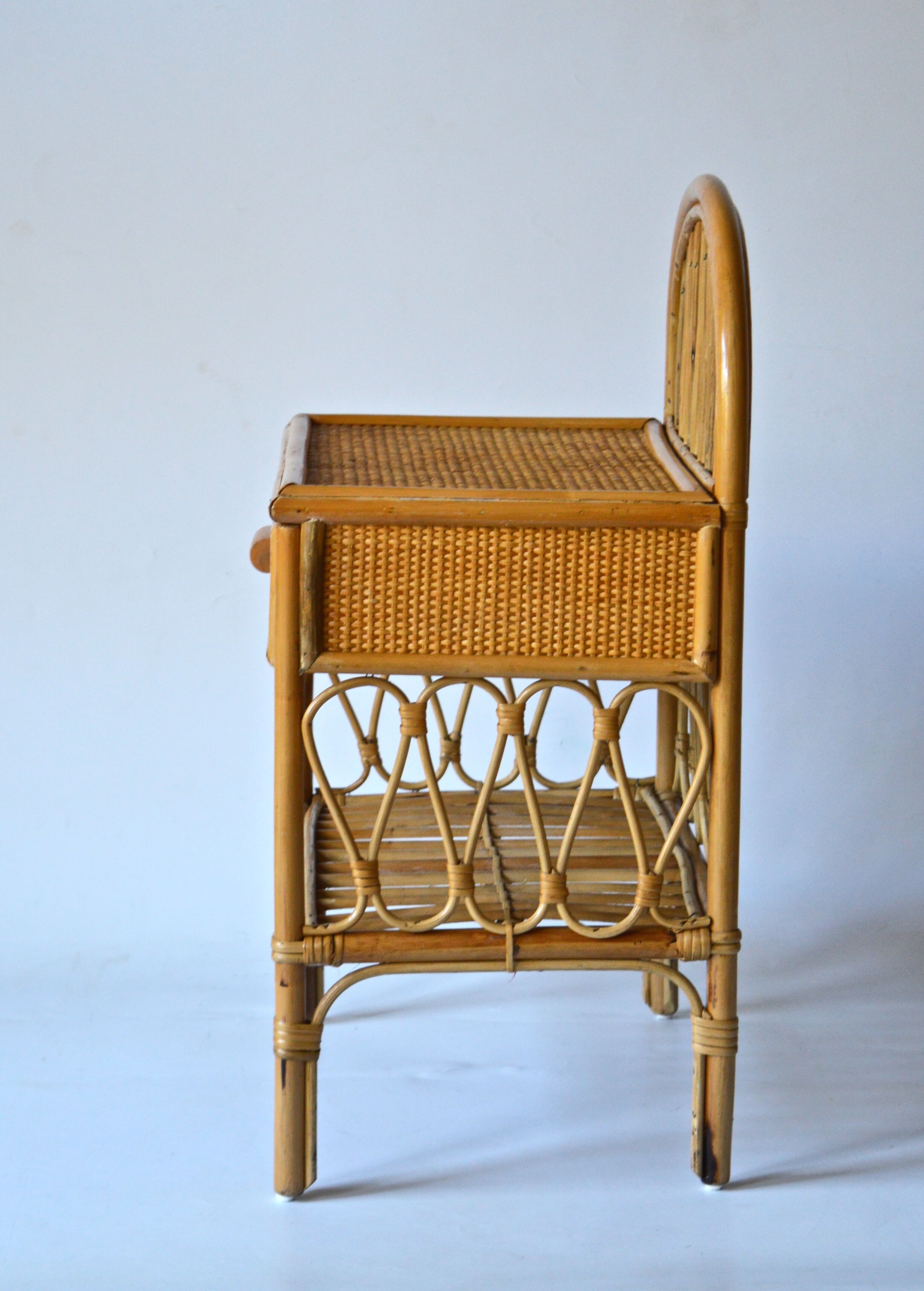 Rattan bedside