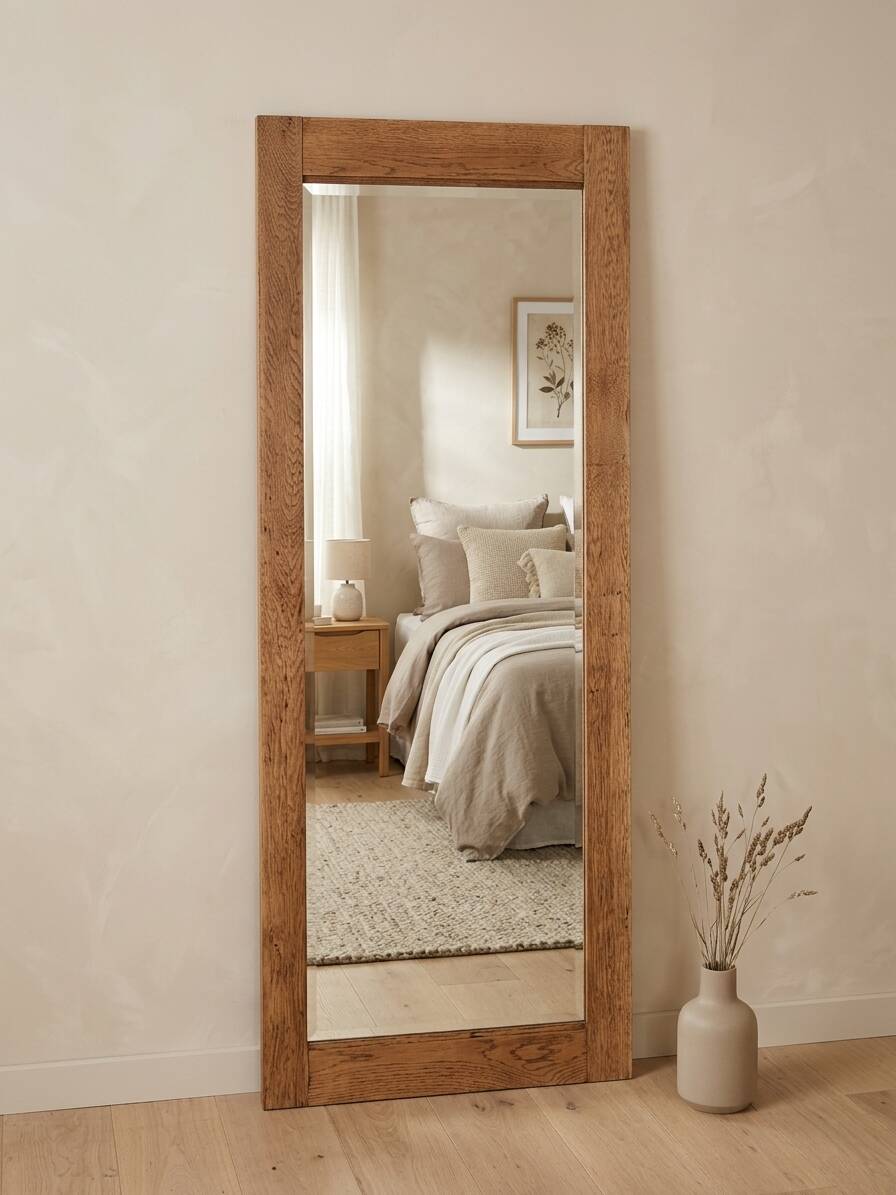 Miroir en pied en chêne