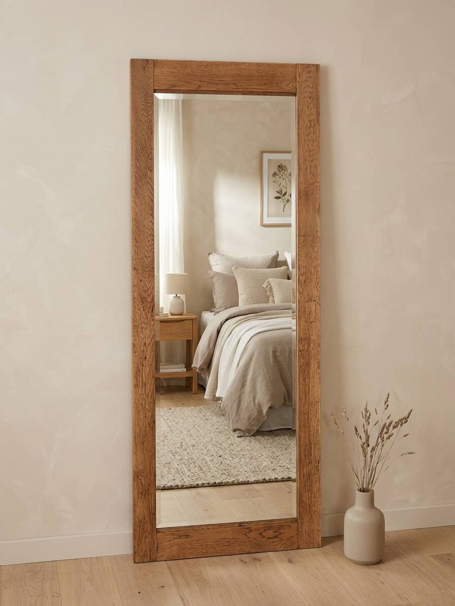 Miroir en pied en chêne