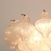 Glass Tulipan chandelier by Kalmar, Austria, 1960s
