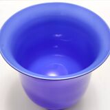 Royal Blue Opaline Glass Vase by Paolo Venini, "Anni Trenta" series