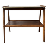 Desserte / Chariot de bar scandinave vintage en teck (Années 60)