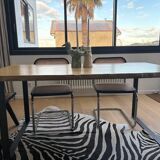 Solid wood table made by a craftsman.