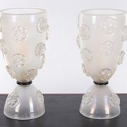 Design set of blown Murano glass table lamps by Barovier & Toso, 1950s