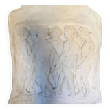 Bas relief in art deco plaster
