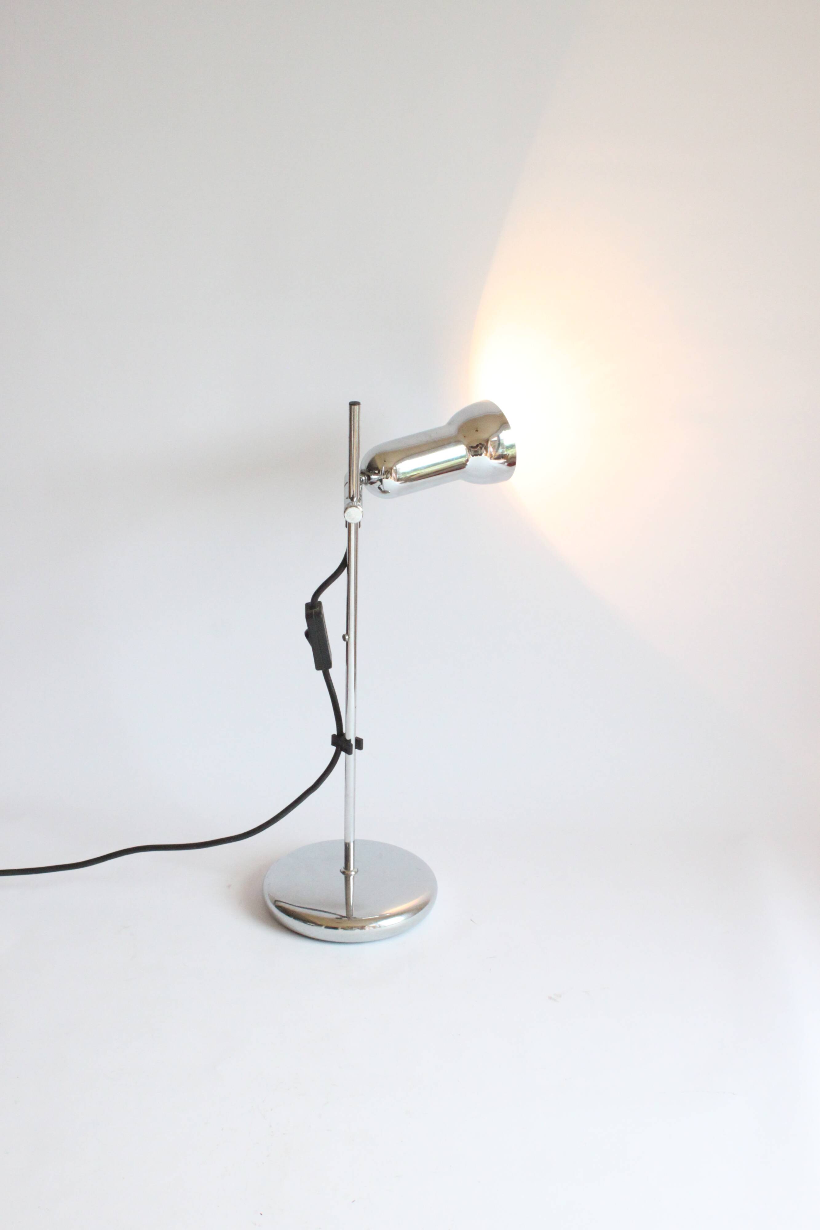 Lampe de bureau chromée par OMI, années 1960