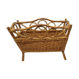 Plant holder in rattan and bamboo