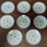 Dessert plates, set of eight, Marly decor