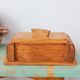 Handcrafted wooden box in art deco style, vintage