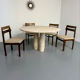 Large dining table Roche Bobois travertine Italian design 1970s