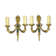 Pair of torchand and swan sconces, Empire style