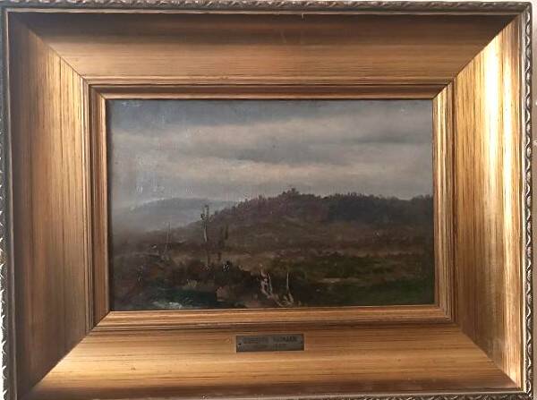 Oil on canvas, Giuseppe Hainmann (Milan 1828-Alexandria, Egypt)