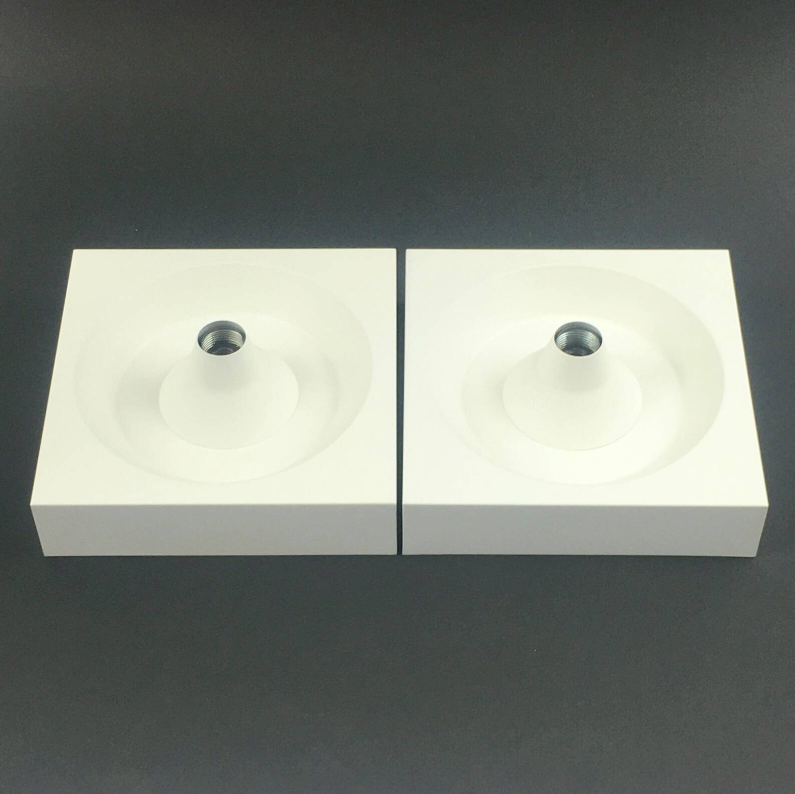 Pair of Space Age Wall Lamps by K. Hempel for Kaiser Leuchten, Germany, 70s