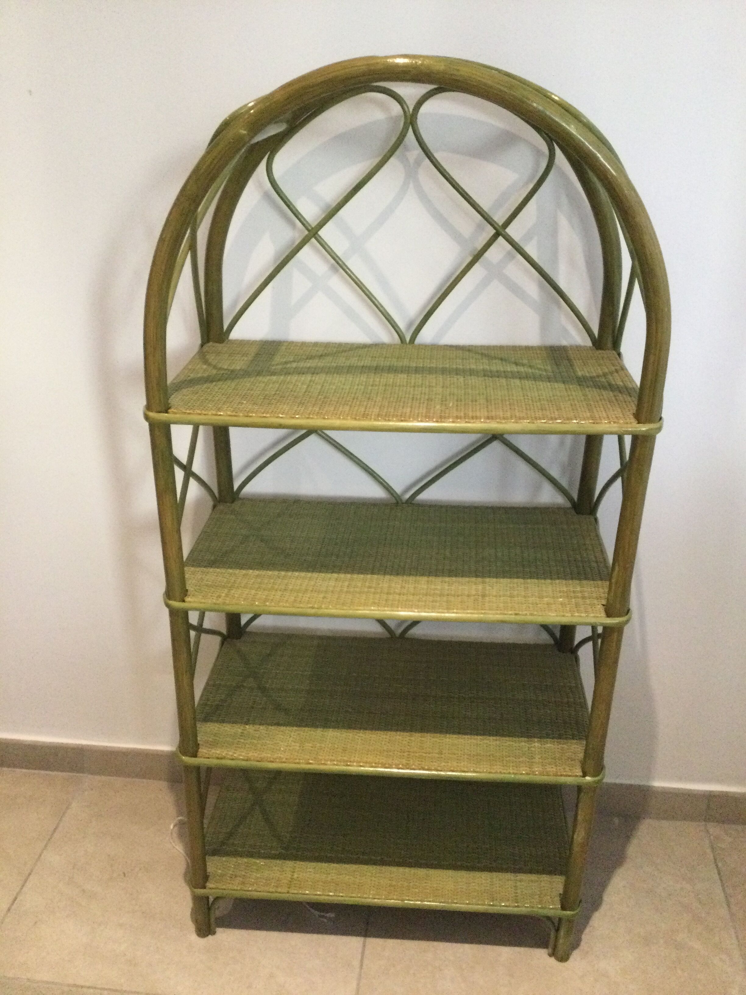 Vintage rattan shelf
