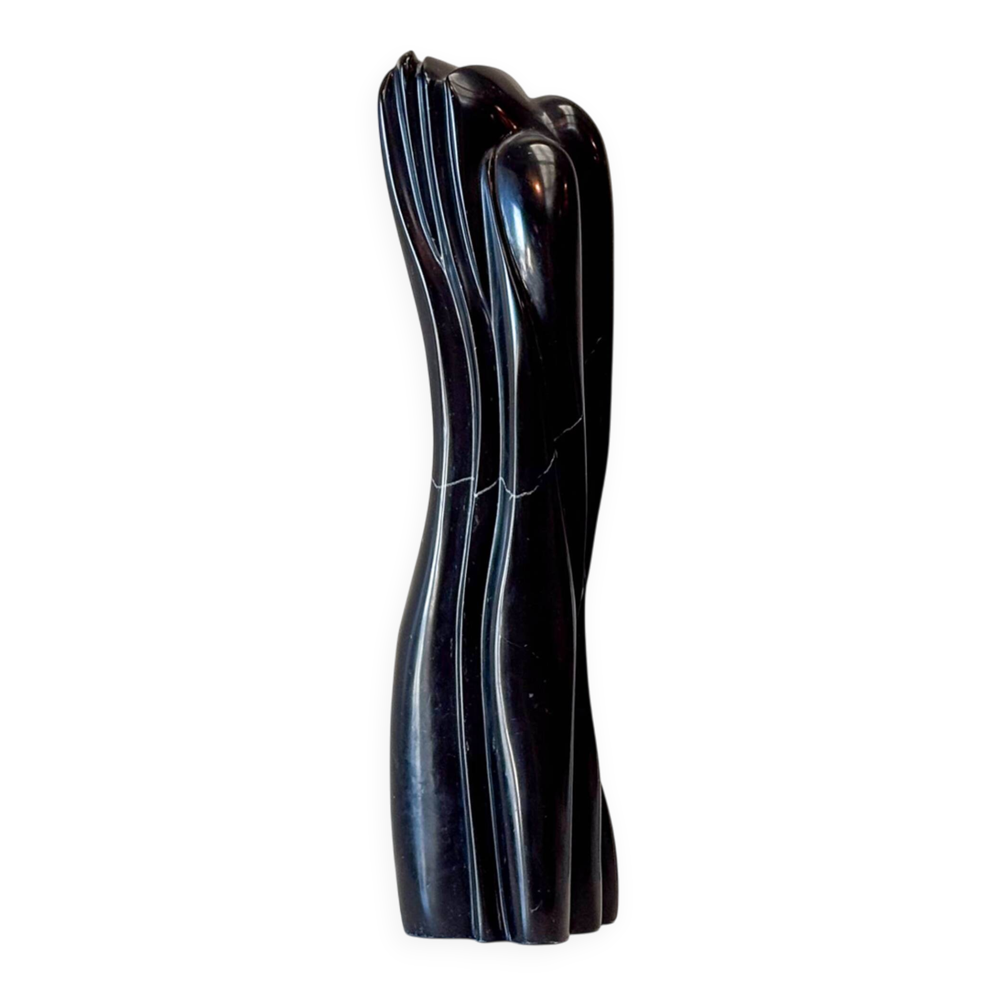 1980's black marble sculpture
