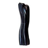 Sculpture en marbre noir des années 1980