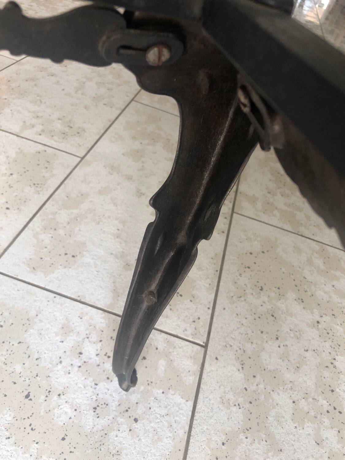 Vintage marble and brass coffee table