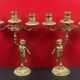 Very Beautiful Pair of Candlestick Candelabra circa 1950 in bronze/brass 30 cm